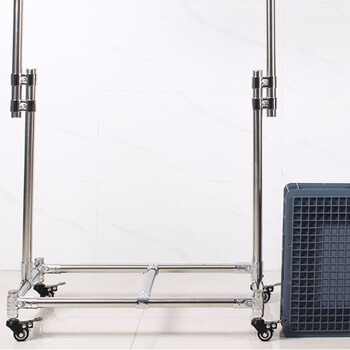 架海304不锈钢拖把架10挂12钩落地式可移动挂架扫把架墩布架清洁收纳架子