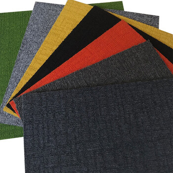 爱柯部落 方块毯办公室拼接地毯 会议客厅满铺防滑地垫装隔音地毯50cm×50cm（4片）莫兰绿110129