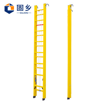 固乡 绝缘梯子 玻璃钢梯 升降梯 伸缩梯子 加厚楼梯 升降单侧电工电力绝缘升降梯6米