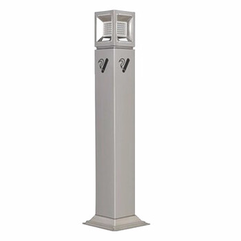 益美得 LK1042 户外不锈钢烟蒂柱烟灰柱垃圾桶吸烟室灭烟桶 304不锈钢 单个装