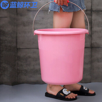 蓝鲸环卫 18L红色34*32cm 加厚洗衣塑料水桶手提装水大红色塑料桶盆桶LJHW-9052