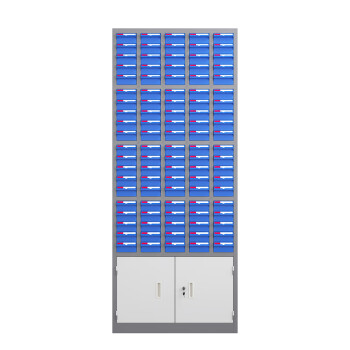 天旦零件柜TD-L1018电子元件柜物料元器件柜100抽无门蓝色抽屉带下档