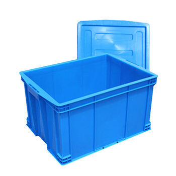 知旦 含盖周转箱 外径:525*380*285mm物流运输箱分类盒零件盒搬运箱仓库整理箱塑料胶筐Z-465280P