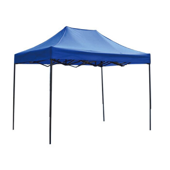先锋连 应急救援帐篷雨棚广告帐篷伸缩遮阳雨伞折叠防雨防晒蓬 黑架加固加厚3*3蓝