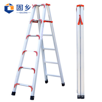 固乡 铝合金梯子 双侧折叠梯 人字梯 工程梯 伸缩梯 装修梯具 【加厚加固款高2米 】