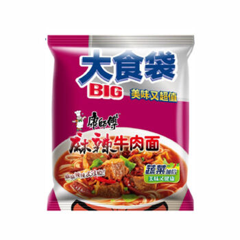 康师傅大食袋big12袋24袋红烧牛肉面老坛酸菜麻辣袋装整箱方便面大食