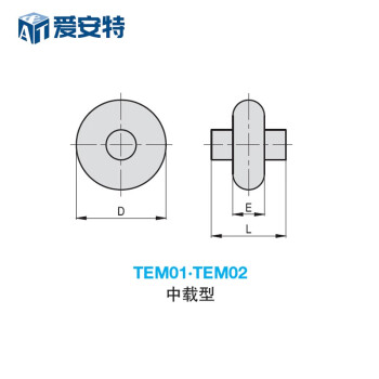 爱安特（A&T）耐高温脚轮-定向中载型 HP耐高温 滚轴 冷轧板 轮径3英寸 TEM01-30-0