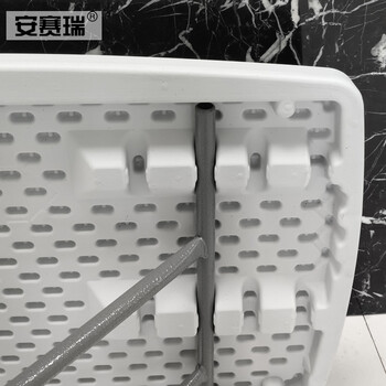 安赛瑞 折叠升降桌 户外便携式餐桌 简易桌 白色 700096