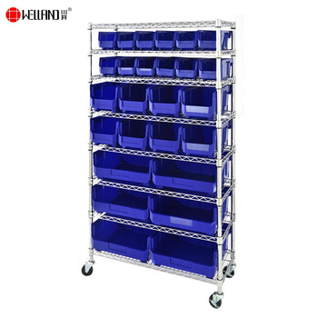 川井（WELLAND）工具架 可定制八层可移动工具推车 镀铬零配件货架  120*35*190cm