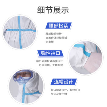 永霏YOURFIELD 一次性防护服I型连体防护服无菌不带脚套独立包装定做 4XL码 1件