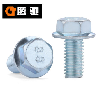 腾驰 CT 碳钢45 六角法兰螺栓（平面） GB5787 碳钢六角螺栓 M12*40（120支/盒）