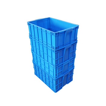 时通 塑料周转箱 物流箱加厚 储水箱 服装筐收纳 物流胶框长方形 养龟箱 不带盖245*180*80mm蓝色3号