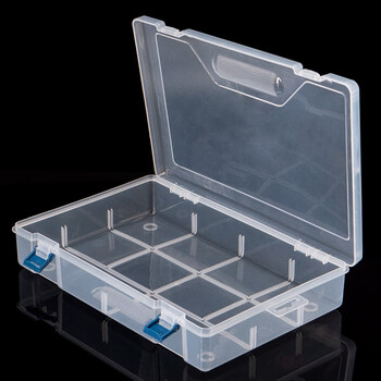 海斯迪克 HKCL-497  塑料分类收纳盒 加厚乐高零件盒元件工具盒  无隔板 30*20*6.3cm