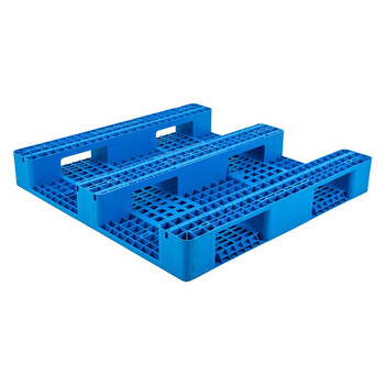 时通 塑料托盘 叉车仓库托盘网格川字1111防潮板物流垫仓库货架垫1100*1100*150全新料蓝色