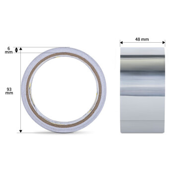 得力（deli）30500 加厚铝箔胶带 耐高温 防水 防漏 防晒 48mm×0.06mm 10m 1卷装