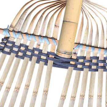 兰诗（LAUTEE）SB-0329 竹耙子 物业环卫搂草耙 搂落叶耙 16齿竹耙-5个装