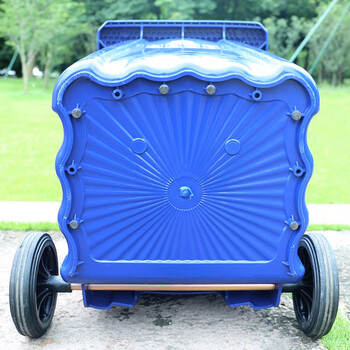 益美得 上海款干湿分离分类垃圾桶大号环卫带轮垃圾箱 可挂车240L棕色（湿垃圾）