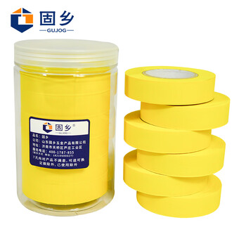 固乡6卷防潮桶装18米电工胶布绝缘胶带6色电气胶带阻燃白色黑色红色【黄色 6卷桶装】