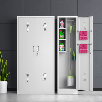 兰诗（LAUTEE）FH-1117 不锈钢单双门清洁柜卫生柜保洁工具带锁收纳柜储物柜 304不锈钢单门  厚度1.2MM