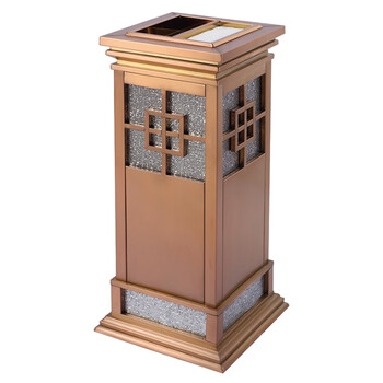 迪恩斯（DEANS）中式垃圾桶酒店大堂古典方形烟灰桶带烟灰缸宾馆走廊电梯口立式果皮箱149B