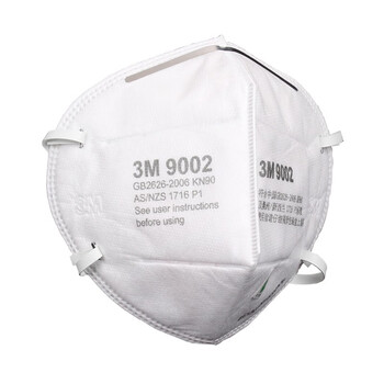 3M 9002 口罩环保装 工业防粉尘/防灰尘KN90折叠式防护口罩 头戴式（50只/袋）定做