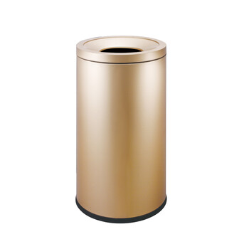 南 GPX-110Y 南方户外垃圾桶 港式斜口垃圾筒公用不锈钢垃圾箱果皮桶 香槟金 内桶容量50升