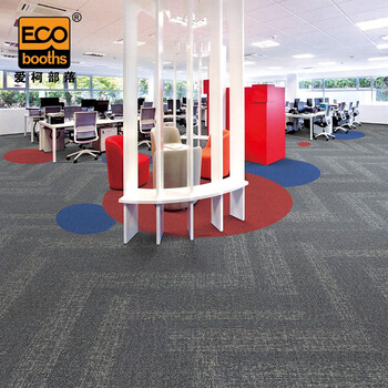 爱柯部落 方块毯办公室拼接地毯 会议客厅满铺防滑地垫装隔音地毯25cm×100cm（4片）中灰色110096