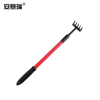 安赛瑞 可伸缩五齿耙 赶海工具蛤蜊耙子沙滩挖贝壳海蛎子钩 伸缩后95cm 530906