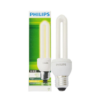 PHILIPS飞利浦U型节能灯E27白光2U 8w12支/盒 1盒