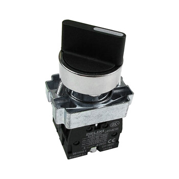 德力西电气 按钮开关黑色1LAY5s-BD 二位自锁 2NO(标准型旋钮)