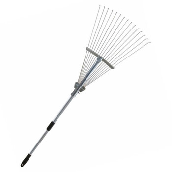 冰禹 BYly-21 草耙枯叶耙子 钢丝搂草耙子 伸缩耙松土耙 多齿耙子工具 15齿伸缩钢丝耙