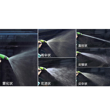 安赛瑞 多功能水枪两套件 多功能水枪+4种接头 浇花喷头园艺水枪花园雾化浇水 大叶 企业可定制 530570