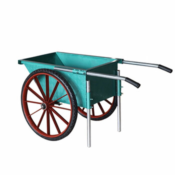 益美得 CT-520 加厚手推车斗车建筑工地车环保车搬运车垃圾车劳动车翻斗车 大号2.0厚斗绿色（耐磨实心轮）