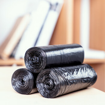 科力邦（Kelibang） 垃圾袋 一次性塑料袋90只装50*60cm/3卷 商用物业办公平口黑色垃圾袋 大客户专供 KB1002