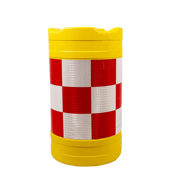 鼎红 吹塑防撞桶40*70cm塑料注水隔离墩道路安全警示夜间反光桶