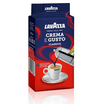 拉瓦萨（LAVAZZA）意大利进口经典浓醇现磨黑咖啡粉黑咖啡低脂 经典咖啡粉250g