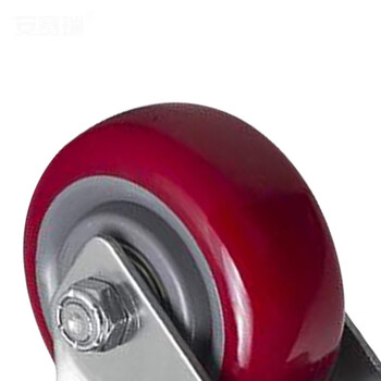 安赛瑞 平顶万向脚轮 3英寸中型TPU低噪音轮 承重150KG滑轮 易得力定制 16219