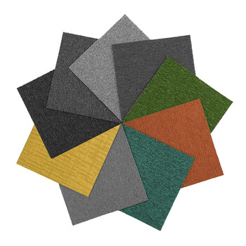 爱柯部落 方块毯办公室拼接地毯 会议客厅满铺防滑地垫装隔音地毯50cm×50cm（4片）莫兰绿110129