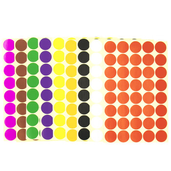 海斯迪克 gnjz-1322 彩色不干胶圆点标签贴纸 分类记号贴 25mm白色（600贴）