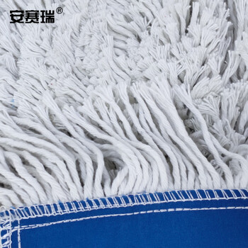 安赛瑞 平板拖把尘推 替换布头60cm 酒店排托把工厂车间平推长地拖 棉线拖布 27462