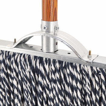 兰诗（LAUTEE）DM- 985 木杆铁头排拖 物业学校老式拖把棉线尘推 50厘米排拖