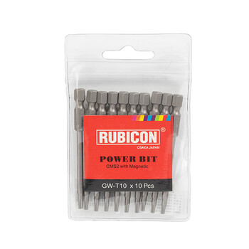 罗宾汉（RUBICON）工业星型风批嘴GW-T10 星型带孔电动螺丝起子头气动批咀T10x75mm十支