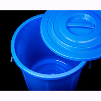 展源设备大垃圾桶圆桶大号商用塑料圆形收纳桶大容量水桶酒店工业垃圾桶【蓝色200L有盖圆桶*1个】