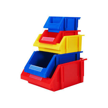 JN JIENBANGONG零件盒组合斜口配件盒螺丝收纳盒元件物料盒工具盒2号零件盒蓝