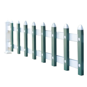 鸣固 PVC塑钢草坪护栏户外花园围栏学校物业绿化带隔离栏杆花坛栅栏篱笆加厚款（白色 60cm高）一米价