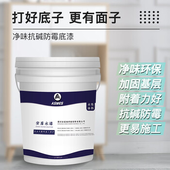 阿斯密 ASMES ASN360 净味抗碱防霉内墙底漆 水性环保内墙涂料白色 20kg