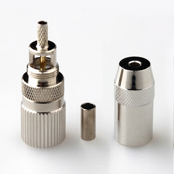 讯浦 2M两兆头L9(75-2)视频接头公头 同轴电缆接头DDF射频线连接器10个装 XP-L9-2