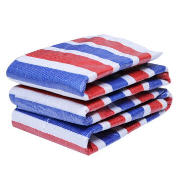 海斯迪克 彩条布防雨布 单膜彩条布 三色防雨布 防水防风篷布 普通款10M*30M HK-211