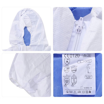 3M  4535一次性白色带帽连体防护服（蓝色背部透气设计） 1套*件 白色 XL