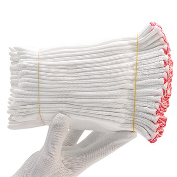 者也 加厚劳保手套 12双 A级尼龙丝工地加密防护手套 AF600